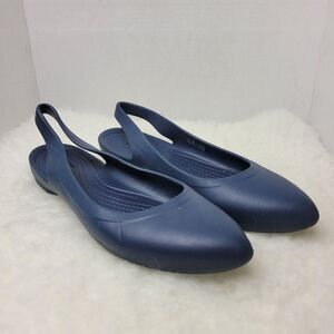 Crocs Shoes Women's Blue 204014 Flats Slip-on Casual Comfort Shoes Size 10
